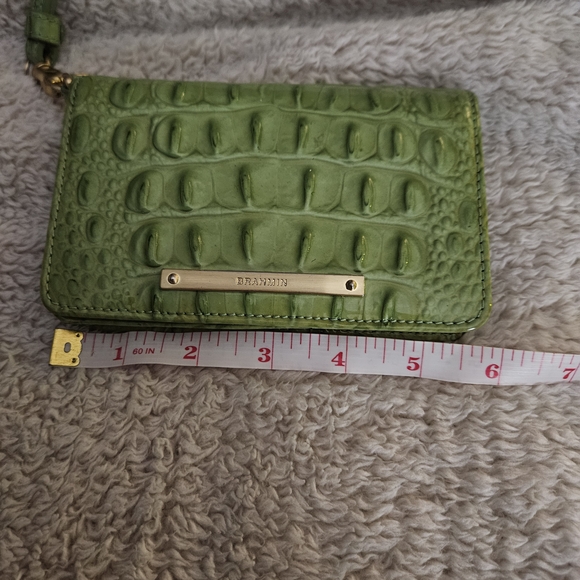 Brahmin Green Croc-Embossed Wristlet - Picture 9 of 16